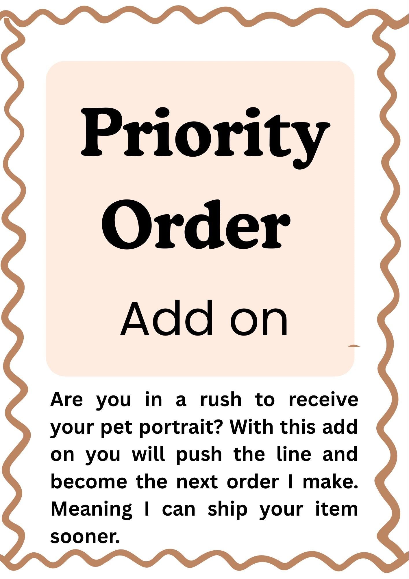 RUSH ORDER add on